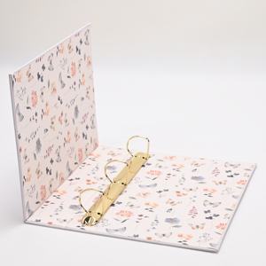 Portefeuille A4 en lin avec logo personnalisé, fabriqué à Wenzhou, classeur à 3 anneaux de 1, 2 ou 3 pouces, avec clips colorés, pour agenda, <span class=keywords><strong>album</strong></span>, classeur de films et classement - Product Image 4