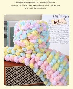 Hilo Chenille Grueso de 100g, 100% Poliéster, Estilo Hipster, para Tejer a Mano Mantas con Efecto Nube - Product Image 6