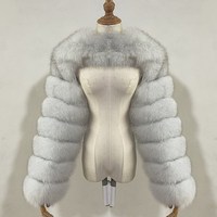 Automne hiver garder au chaud fausse fourrure haussement d'épaules haut pour les femmes grande taille épaisse fausse fourrure Ong manches haut court