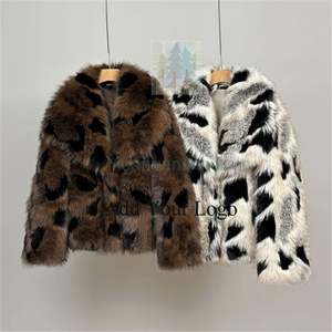 Wholesale Women's <strong>Leo</strong> Print Customer Design Fashion Winter's Faux Fur Coat - Product Image 3