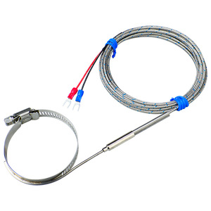 เซ็นเซอร์วัดอุณหภูมิแบบเทอร์โมคัปเปิลชนิด K แบบหนีบสำหรับเครื่องฉีดพลาสติก พร้อมสายยืดหยุ่นแบบหนีบ - Product Image 1