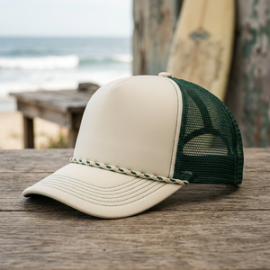 BSCI Factory Custom Logo Foam Trucker Hat with Rope Vintage Streetwear Mesh Back Breathable Professional Cap Manufacturer - Product Image 1