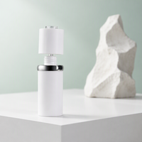Flacon compte-gouttes personnalisé 30 ml à double paroi avec bouton-poussoir, anti-lumière, pour sérum et soins de la peau, avec capuchon en acrylique, marque privée