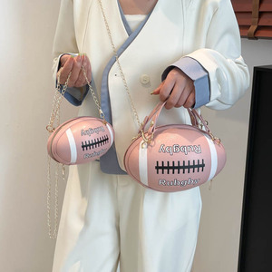 Nouveau <span class=keywords><strong>Sac</strong></span> à Bandoulière Unique en PU Grande Taille pour Femme, Style Dessin Animé Japonais 2025, <span class=keywords><strong>Sac</strong></span> Rond Petit Format, <span class=keywords><strong>Sac</strong></span> <span class=keywords><strong>Rugby</strong></span> - Product Image 2