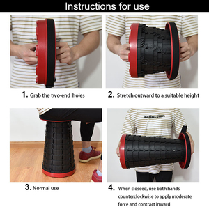 Taburete plegable portátil de PP, taburete telescópico para cocina, Camping, parque, Villa, Hospital, supermercado, uso - Product Image 4