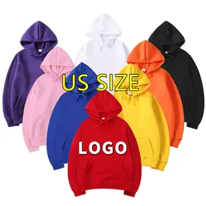 High Quality Custom Printing Pullover Hoodie polyester plus size Embroidered men's hoodies sweatshirts For Winter