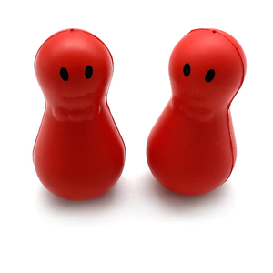 Pallina Antistress Personalizzata in PU Rossa con Logo, Giocattolo Promozionale per Bambini con Magnete - Product Image 2