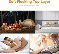 Matelas Gonflable LGM Simple en PVC Imperméable pour Camping en Plein Air, avec Surface Floquée et Pompe Intégrée
