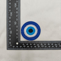 Patchs pour les yeux bleus une broderie de carte Multi Design chapeau yeux fer sur des patchs pour les yeux brodés pour la décoration de sac de vêtements