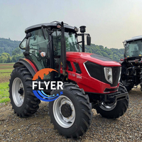 Tracteur agricole 4x4 de 120 CV avec chargeur frontal, transmission par engrenages, haute productivité, à vendre
