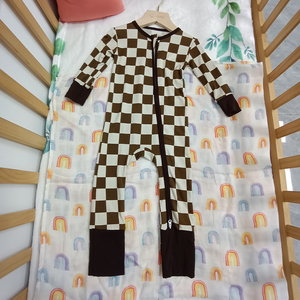 Vêtements pour enfants vente en gros de pyjamas personnalisés en bambou pour bébés ensembles de vêtements barboteuse vêtements pour bébés - Product Image 2