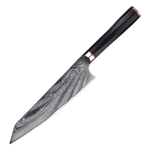 Couteau <span class=keywords><strong>de</strong></span> chef <span class=keywords><strong>japonais</strong></span> <span class=keywords><strong>haut</strong></span> <span class=keywords><strong>de</strong></span> <span class=keywords><strong>gamme</strong></span> <span class=keywords><strong>de</strong></span> 8 pouces avec lame en acier damas poignée G10 cadeau d'accessoire <span class=keywords><strong>de</strong></span> cuisine - Product Image 1