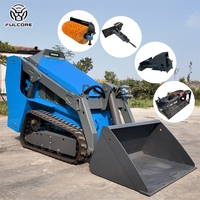 Mini-chargeuse compacte FULCORE avec système hydraulique 20MPa, puissance diesel performante pour le nettoyage des chantiers, livraison gratuite