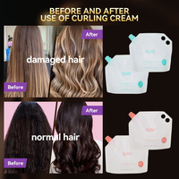 Traitement lissant et réparateur 2-en-1, crème permanente professionnelle pour boucles et lissage |   Convient aux cheveux sains et aux cheveux abîmés
