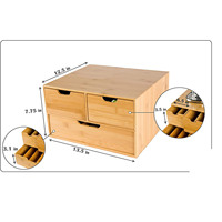 Support de tasse K en bambou Extra LARGE pour comptoir, organisateur de tasse K à 2 niveaux, organisateur de sachet de thé en bambou, Capsules Nespresso