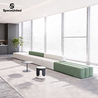 Sofá de Salón para Áreas Públicas, Hospitales, Aeropuertos y Oficinas, con Estructura de Madera Maciza de Diseño Contemporáneo SpaceUnited