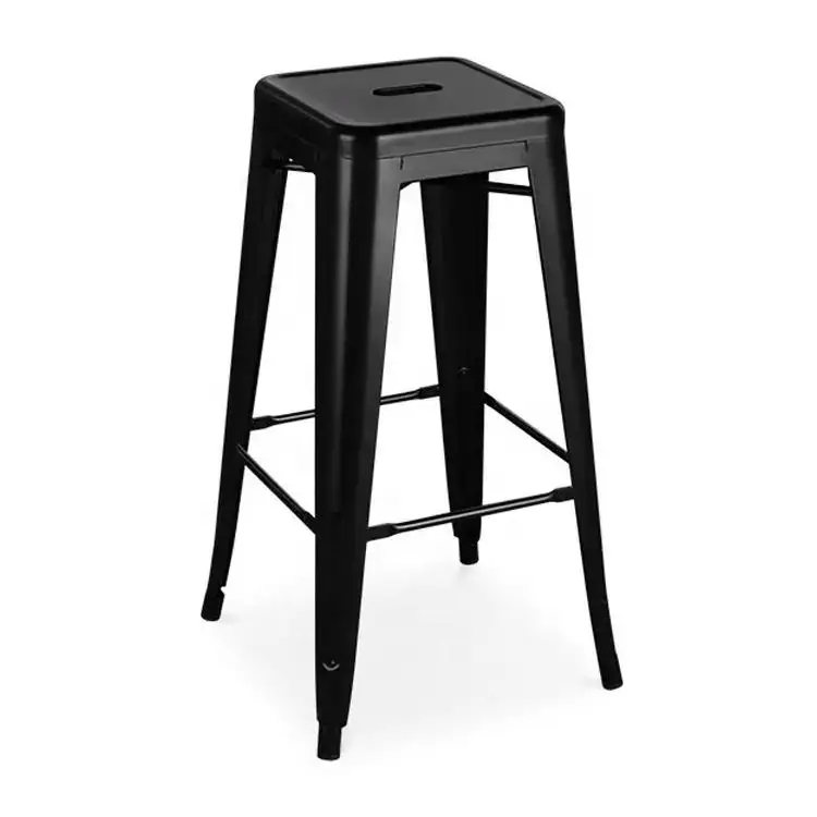 Alta Qualidade Hot Sale Barato design simples Plástico dobrável Bar cadeira Com Metal Frame Cores personalizado Bar Stool