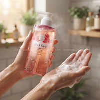 Gel Douche Hydratant à l'Extrait Naturel de Rose de Damas 500ml Marque Blanche pour Adultes OEM/ODM Tous Types de Peau
