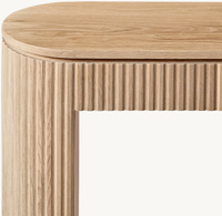 Tables de luxe au design européen Meubles de salon Tables consoles en bois de chêne blanc massif