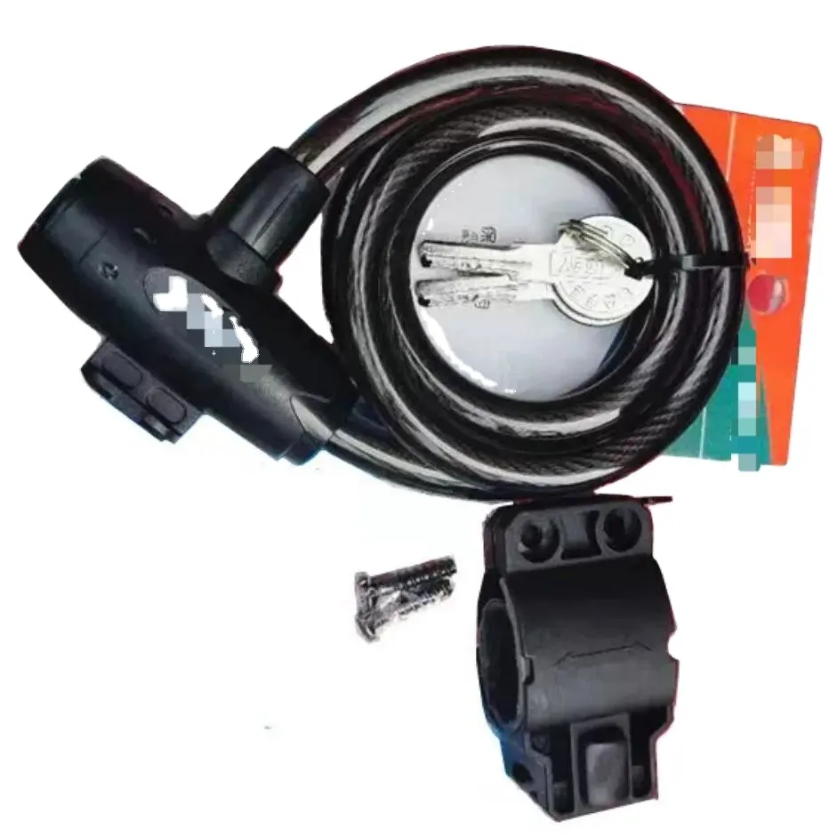 Cable antirrobo para candado de bicicleta con soporte de montaje Candados para bicicleta