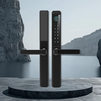 Serrure de porte intelligente Baodeli pour portes en aluminium, compatible Tuya, carte mémoire, sécurité de classe C, déverrouillage par empreinte digitale et mot de passe