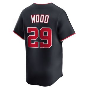 Vente en gros de maillots de baseball respirants en polyester 100% imprimés numériquement # 29 James Wood # 5 CJ Abrams # 37 - Product Image 2