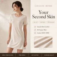 Meilleur Choix Robe T-shirt Longue d'Été Décontractée Ample Respirante Soyeuse et Lisse pour la Détente Quotidienne à la Maison