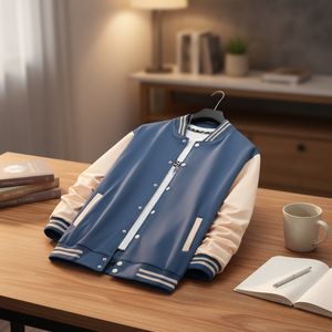 Veste de sport pour <span class=keywords><strong>homme</strong></span> <span class=keywords><strong>style</strong></span> <span class=keywords><strong>vintage</strong></span> professionnel, personnalisée, col montant, design brodé, ceinture à lettres, printemps - Product Image 1