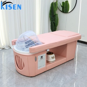 Kisen Adjustable Shampoo Bed with Head Spa & Foot <b>Bath</b> Hydro Circulation LED <b>Light</b> Therapy Steam Custom Voltage Fast Delivery - Product Image 6