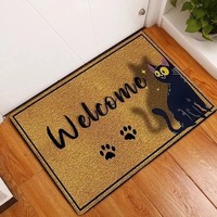 Tapis de bienvenue à motif animalier mignon, tapis de sol pour salon, chambre à coucher, décoration, tapis de cuisine antidérapant, tapis d'entrée lavable pour la maison