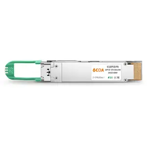 6COM 400 GBASE-FR4 QSFP-DD PAM4 DDM 2 km 1310 nm Duplex LC SMF Optischer Transceiver-Modul kompatibel für Cisco QDD-400G-FR4-S
