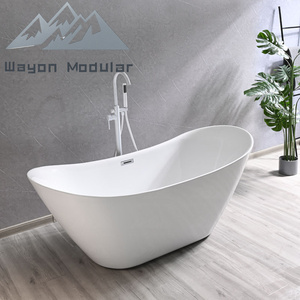 Baignoire autoportante de luxe Wayon en acrylique avec design ergonomique pour une immersion relaxante - Product Image 3