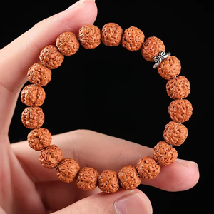 Pulsera de Madera de Nogal Wukong Tree King Burst Meat Small <span class=keywords><strong>Kong</strong></span> Boutique Bodhi, Círculo Único para Hombre, Estilo Wen Play - Product Image 1