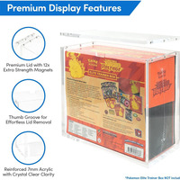 Boîte de protection en acrylique pour cartes de jeu de collection, présentoir et support de rangement