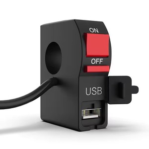 Motorcycle Headlight <b>Switch</b> With USB Charger <b>12V</b> Toggle Light <b>Switch</b> For Modification Retrofit Upgrade Plastic Blade Terminal - Product Image 1