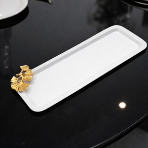 ชั้นวางถาดเสิร์ฟโลหะแบบพรีเมี่ยมถาดโลหะสำหรับโรงแรมหรูหราถาดเสิร์ฟแบบโบราณ - Product Image 2