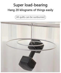 Stendibiancheria a Spirale Rotante in Metallo <span class=keywords><strong>per</strong></span> <span class=keywords><strong>Balcone</strong></span>, Multifunzionale e Salvaspazio <span class=keywords><strong>per</strong></span> Coperte e Lenzuola - Product Image 5