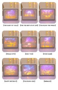 Veilleuse LED 3D Lampe Artistique en Papier Découpé pour Chambre, Matériau ABS, Cadeau d'Anniversaire ou de Saint-Valentin, Sculpture Lumineuse à Ombre - Product Image 5