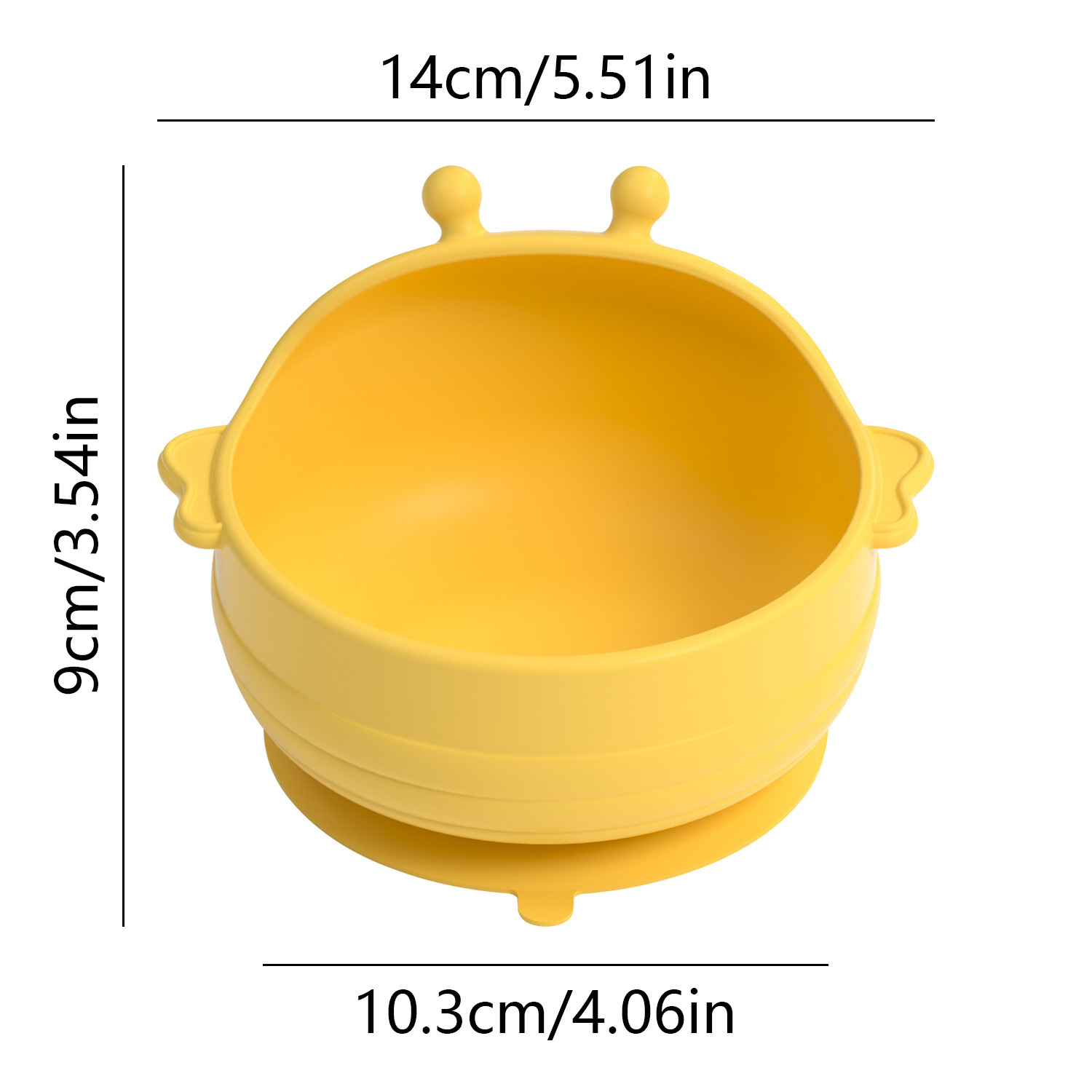 Bol en silicone jaune pour bébé