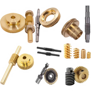 Engrenages à vis sans fin personnalisés en laiton en acier inoxydable roue et jeu d'engrenages fournisseurs pour réducteur de vitesse Cnc engrenage à vis sans fin de haute précision - Product Image 1