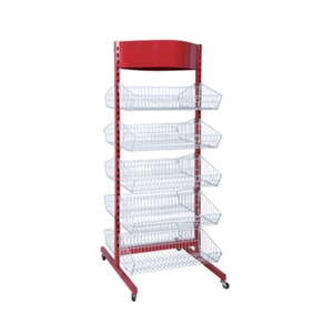 Manufacturer Retail Customized <strong>Wire</strong> Basket <strong>Display</strong> <strong>Rack</strong> for Market - Product Image 5