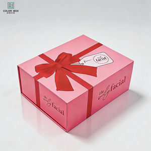 Boîte cadeau rigide écologique et recyclable avec fermeture magnétique, ruban et nœud, impression UV quadricolore pour festivals, mariages et événements - Product Image 2