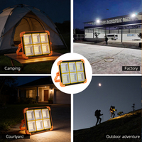 Projecteur solaire d'urgence à haute luminosité 100W, batterie solaire, extérieur, camping, IP66, étanche, ABS, projecteur LED solaire
