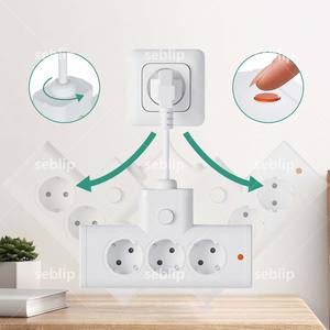 EU ต่อซ็อกเก็ตหลายช่องพร้อมพอร์ต USB ปลั๊กไฟติดผนัง2/3ช่องสายเคเบิลที่ไม่เลอะเทอะสำหรับบ้านสำนักงานห้องครัว - Product Image 5