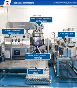 Cao cắt chân không nhũ tương máy trộn kem Thuốc mỡ Lotion Mixer mỹ phẩm homogenizer cho thiết bị trộn - Product Image 4