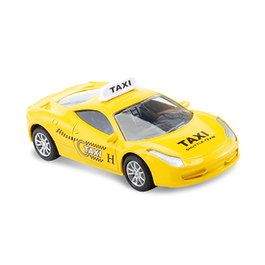 Diecast Alloy <span class=keywords><strong>Taxi</strong></span> Car 4 Estilos Tire hacia atrás Vehículo simulado para regalo de niños - Product Image 5