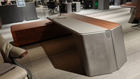 Bureau de direction moderne en bois écologique avec tiroirs et rangements, design antique, garantie 5 ans
