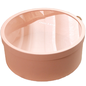 [En stock] Boîtes rigides écologiques DIY en forme de cylindre, boîte cadeau pour fleurs et bougies, carton ondulé, fenêtre transparente, taille personnalisée - Product Image 1