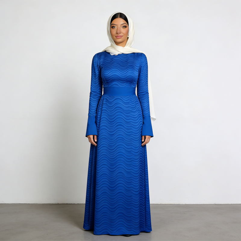 slim fit dress slacks Modest Muslim White Wedding Dresses with Cape – TANYA BRIDAL main image 1