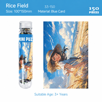 Offre Spéciale : Puzzle de poche en carton bleu de 150 pièces sur le thème de la célèbre peinture à l'huile de Van Gogh, idéal pour enfants et adultes